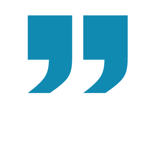 Blue quote marks